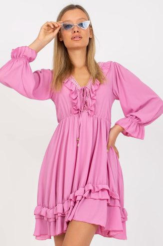 1082335 Pink Daydress in Day Dresses with Polyester and Viscose