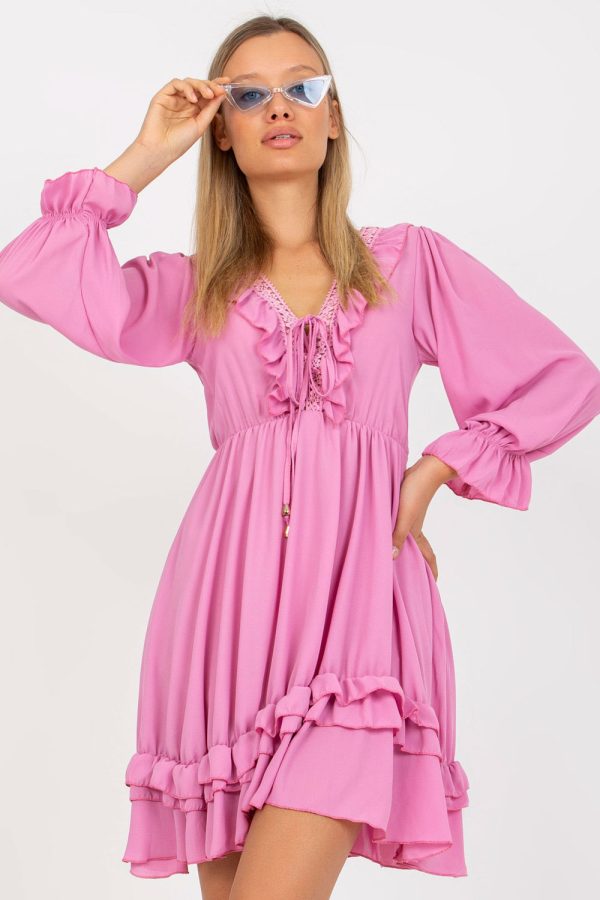 Pink Daydress in Day Dresses with Polyester and Viscose