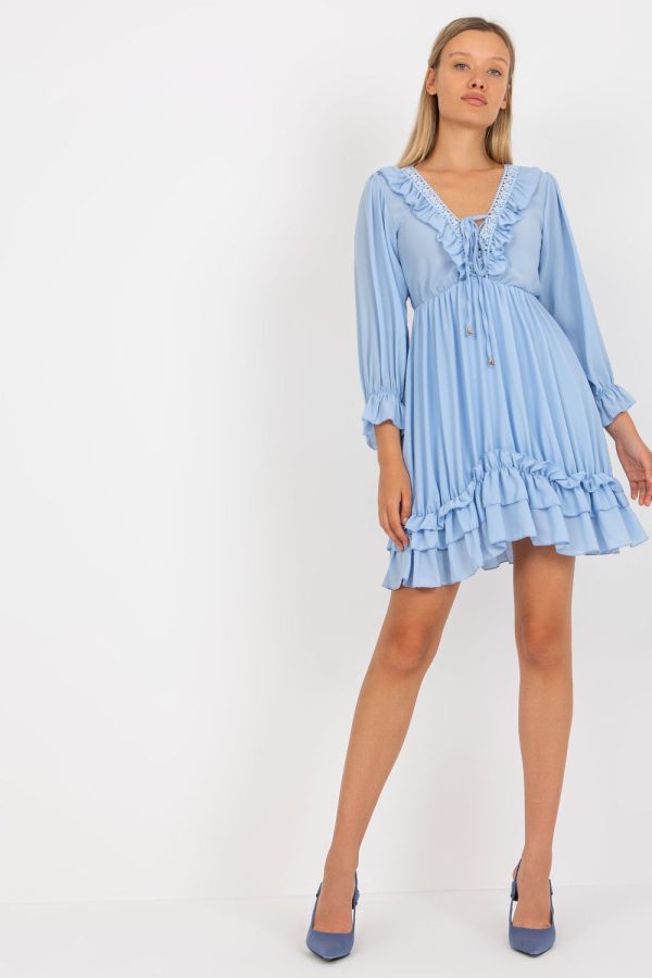 Blue Daydress in Day Dresses with Polyester and Viscose