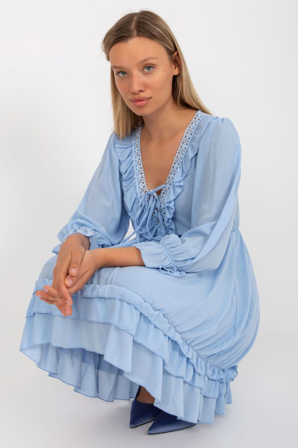 Blue Daydress in Day Dresses with Polyester and Viscose