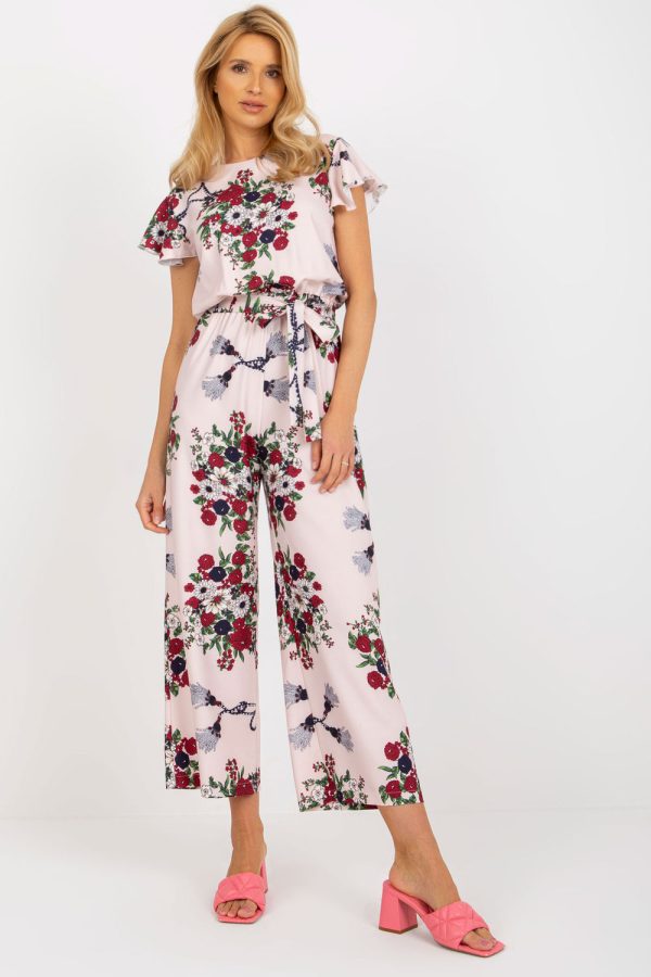 Pink Suit in Playsuits For Women with Cotton and Spandex
