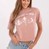 Pink T-shirt in Women`s Tops, T-shirts, Singlets with Cotton