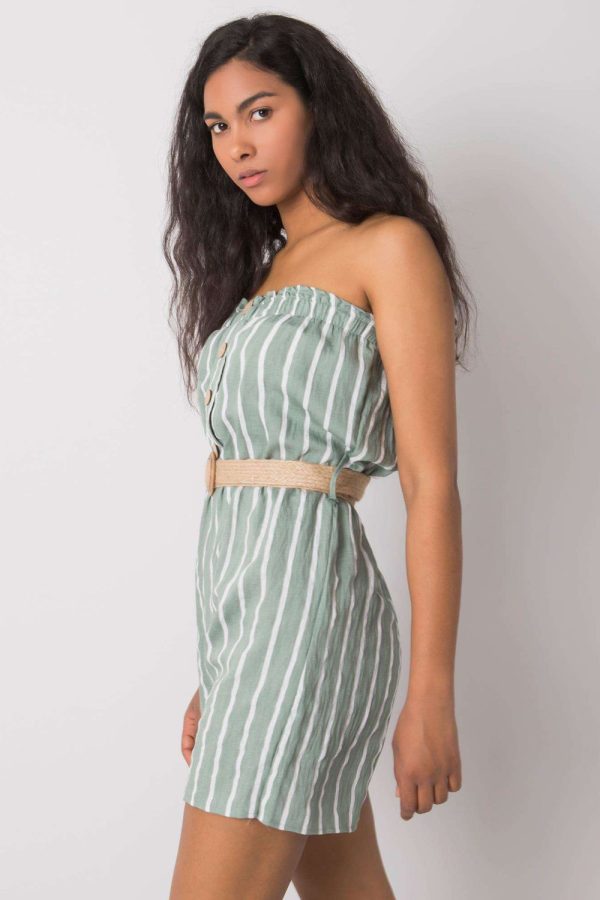 Green Suit in Playsuits For Women with Cotton and Polyester