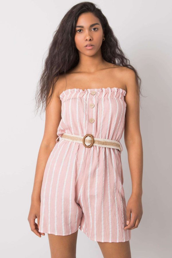 Pink Suit in Playsuits For Women with Cotton and Polyester