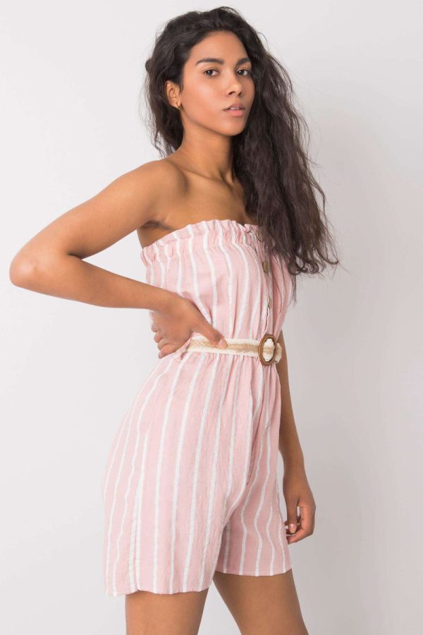 Pink Suit in Playsuits For Women with Cotton and Polyester