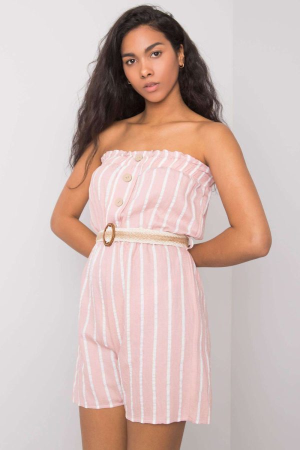 Pink Suit in Playsuits For Women with Cotton and Polyester