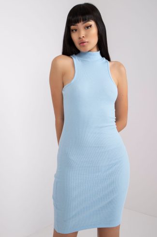 Blue Daydress in Day Dresses with Cotton and Spandex