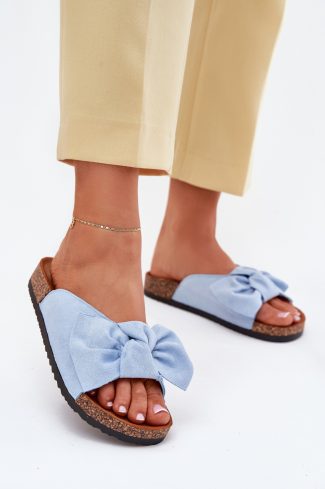 Blue Flip-flops in Sandals & Flip-Flops For Women with Fabric, Footbed and Sole Height