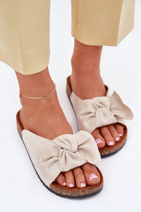 Beige Flip-flops in Sandals & Flip-Flops For Women with Fabric, Footbed and Sole Height