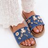 1082516.jpg Navy Blue Platform Sandals in Sandals & Flip-Flops For Women with Fabric, Footbed and Platform Height