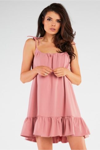 Pink Daydress in Day Dresses with Cotton and Lycra