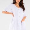 White Daydress in Day Dresses with Cotton and Lycra