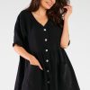 Black Daydress in Day Dresses with Cotton and Lycra