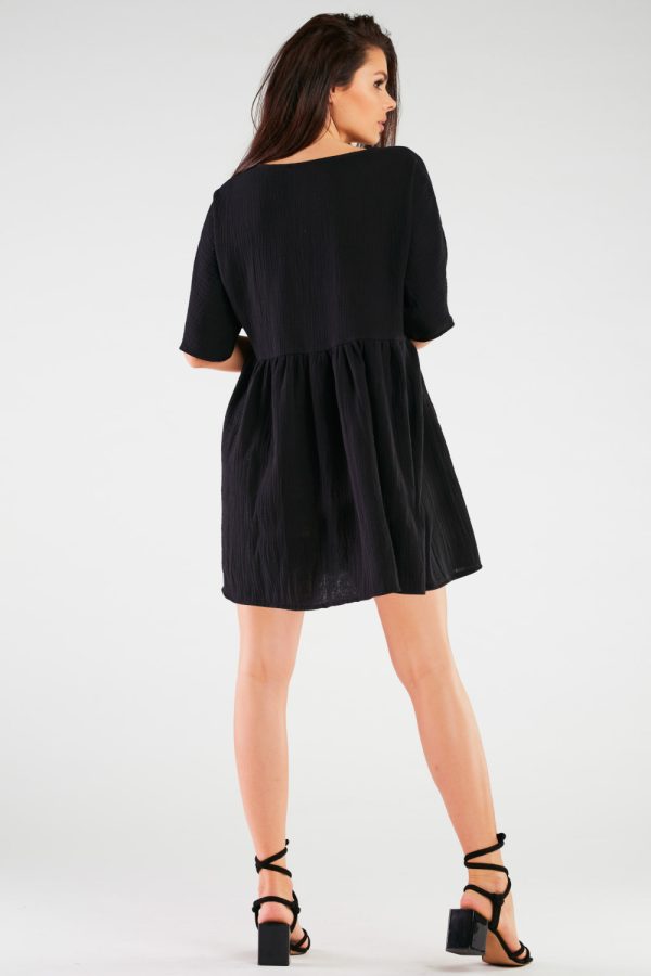 Black Daydress in Day Dresses with Cotton and Lycra