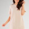 Beige Daydress in Day Dresses with Cotton and Lycra