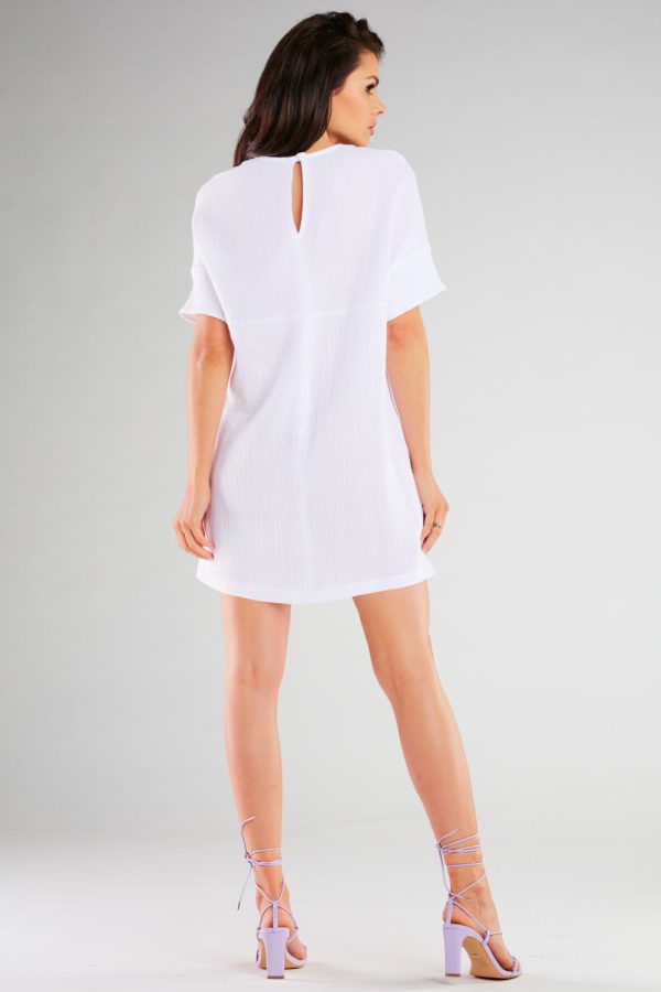White Daydress in Day Dresses with Cotton and Lycra