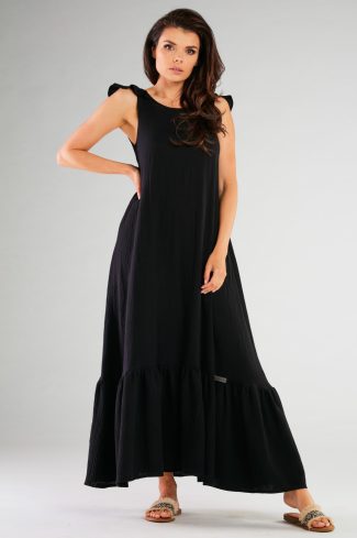 Black Daydress in Day Dresses with Cotton and Lycra