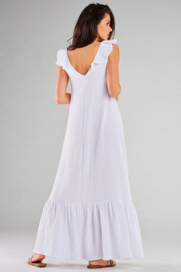 White Daydress in Day Dresses with Cotton and Lycra