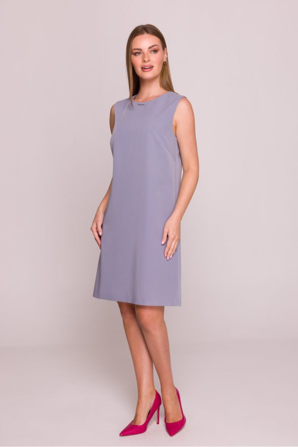 Grey Daydress in Day Dresses with Spandex, Polyester and Viscose