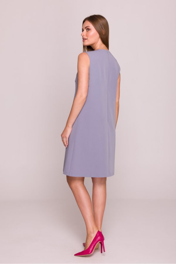Grey Daydress in Day Dresses with Spandex, Polyester and Viscose