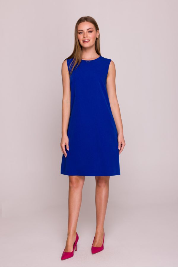 Blue Daydress in Day Dresses with Spandex, Polyester and Viscose