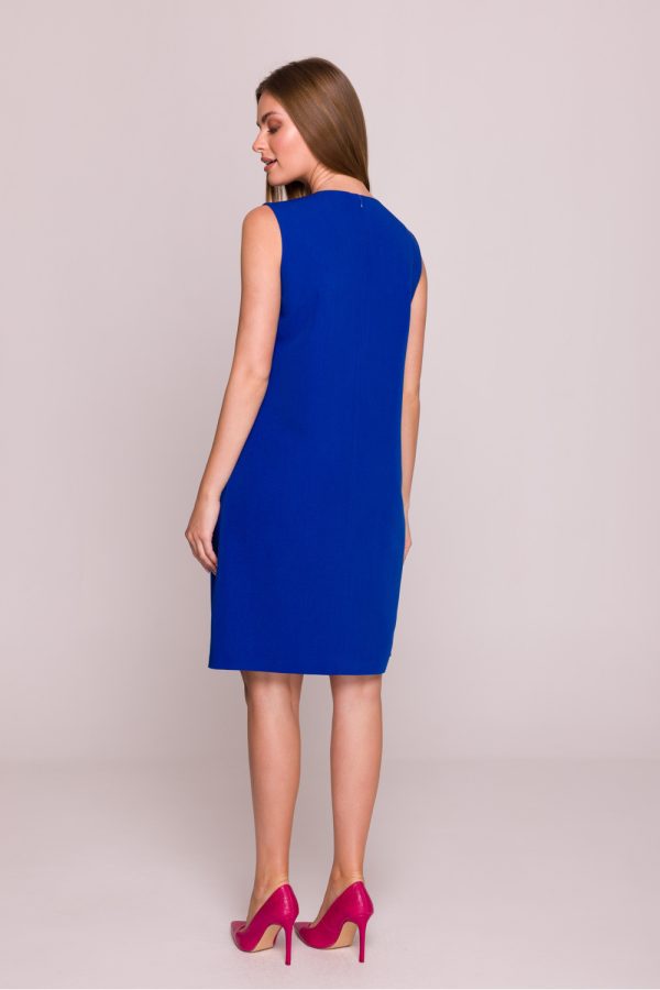 Blue Daydress in Day Dresses with Spandex, Polyester and Viscose