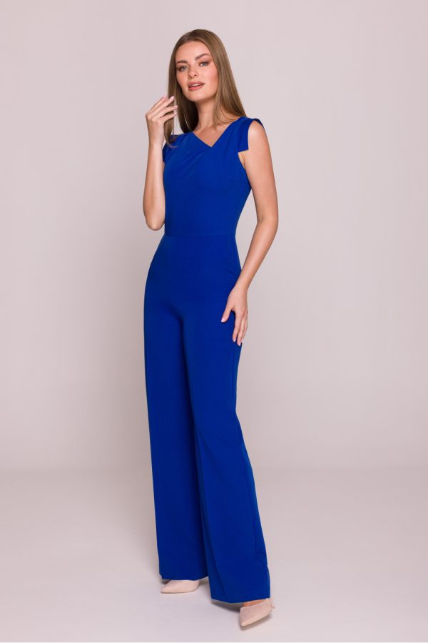 Blue Suit in Playsuits For Women with Spandex, Polyester and Viscose