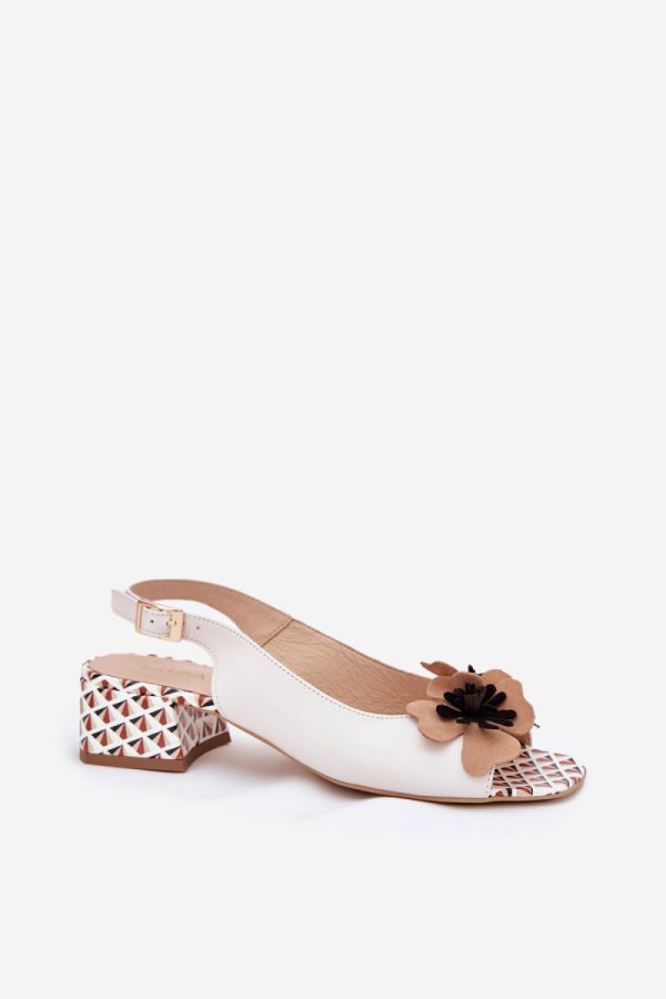 white Heel sandals model 214682 Step in style
