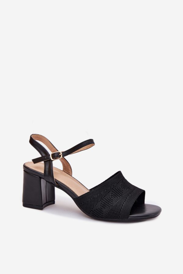black Heel sandals model 214686 Step in style