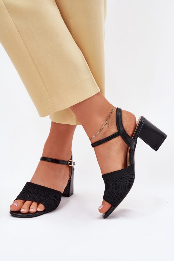 black Heel sandals model 214686 Step in style