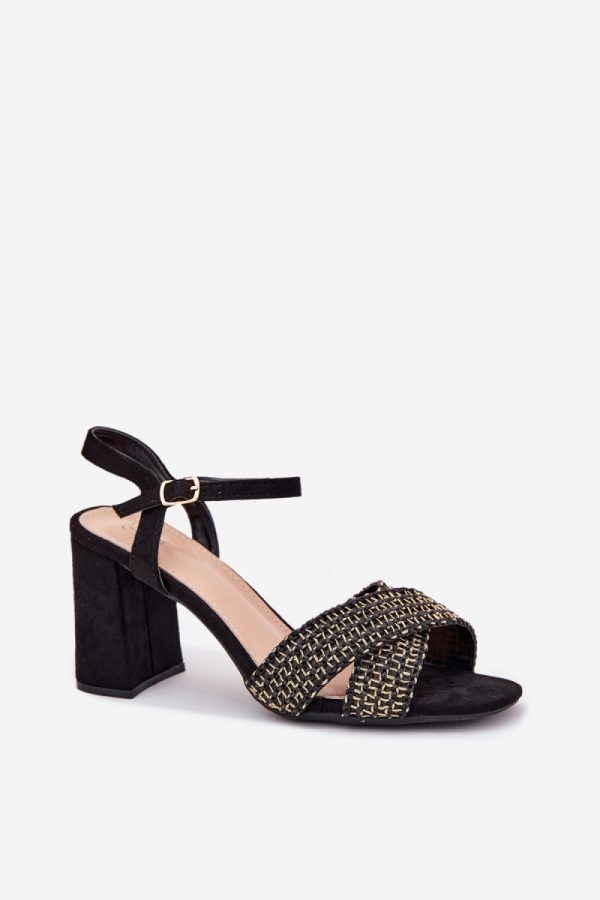 black Heel sandals model 214687 Step in style