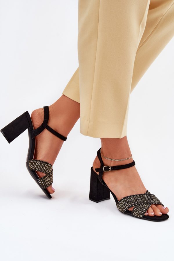 black Heel sandals model 214687 Step in style