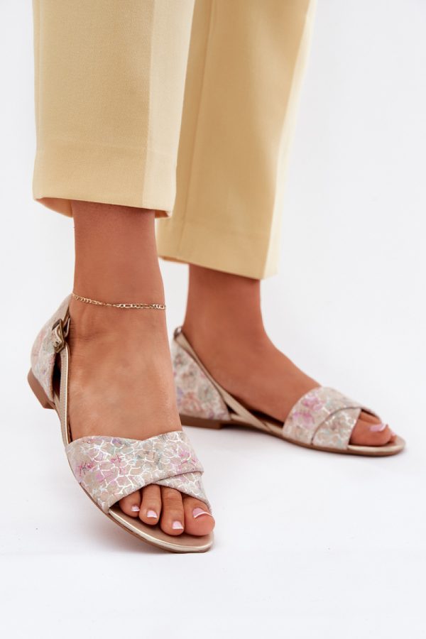 Beige Sandals.Fabric, Footbed, Upper Height and Heel Height
