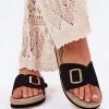 1083236.jpg Black Platform Sandals in Sandals & Flip-Flops For Women with Fabric, Footbed and Platform Height