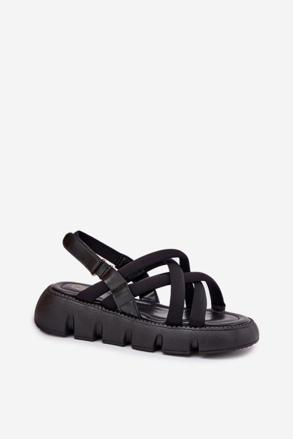 black Platform sandals model 214728 Step in style