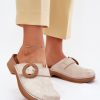 1083320.jpg Beige Flip-flops in Sandals & Flip-Flops For Women with Fabric, Footbed and Heel Height
