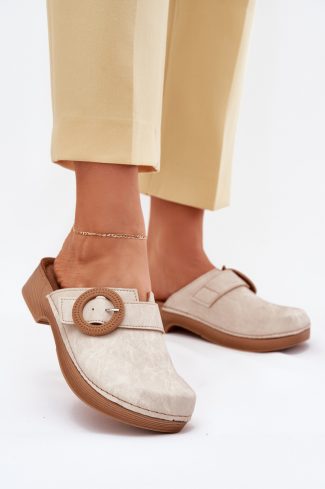 Beige Flip-flops in Sandals & Flip-Flops For Women with Fabric, Footbed and Heel Height