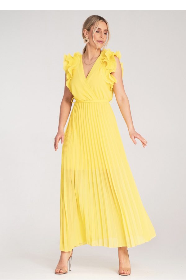 Yellow Cocktail Dress in Formal Dresses, Cocktail Dresses with Polyester