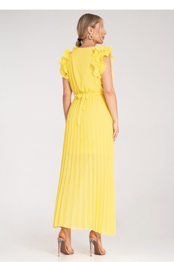 Yellow Cocktail Dress in Formal Dresses, Cocktail Dresses with Polyester