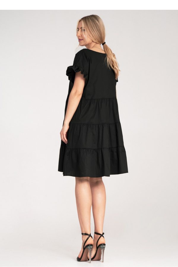 Black Daydress in Day Dresses with Cotton and Spandex