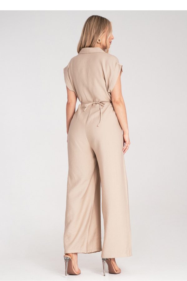 Beige Suit in Playsuits For Women with Viscose