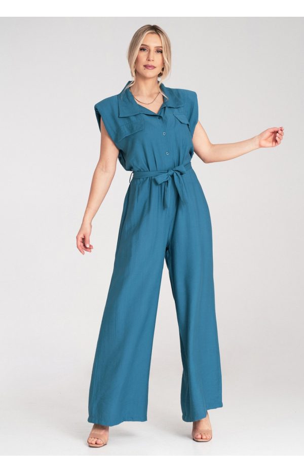 Blue Suit in Playsuits For Women with Viscose