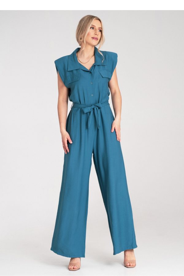 Blue Suit in Playsuits For Women with Viscose