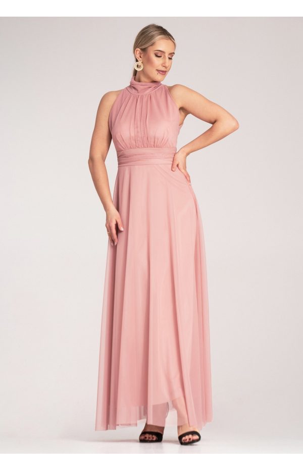 Pink Cocktail Dress in Evening Dresses with Spandex and Polyester