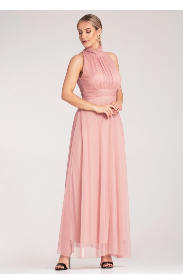 Pink Cocktail Dress in Evening Dresses with Spandex and Polyester