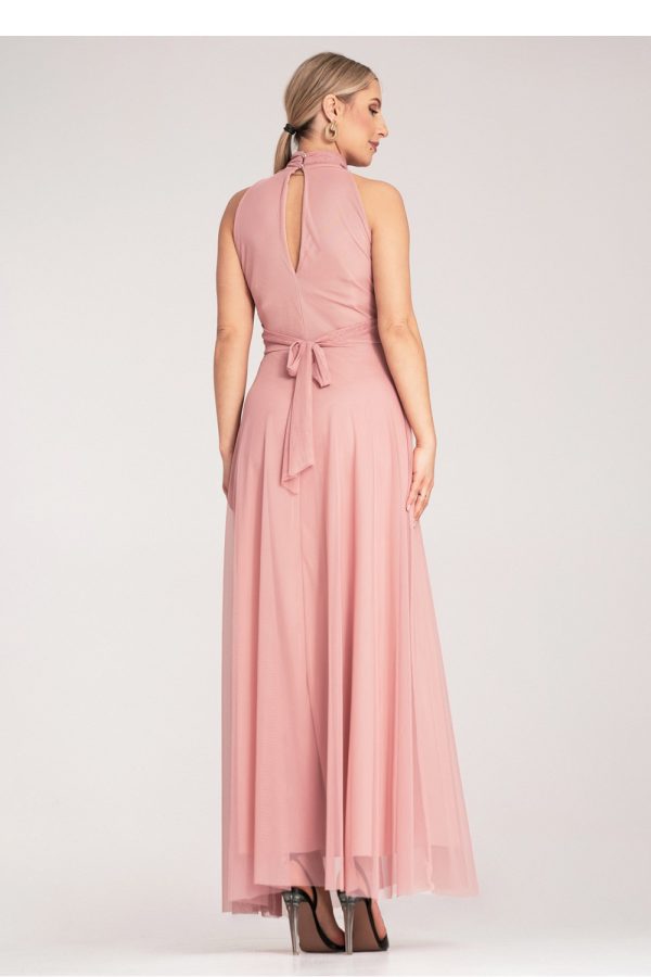 Pink Cocktail Dress in Evening Dresses with Spandex and Polyester