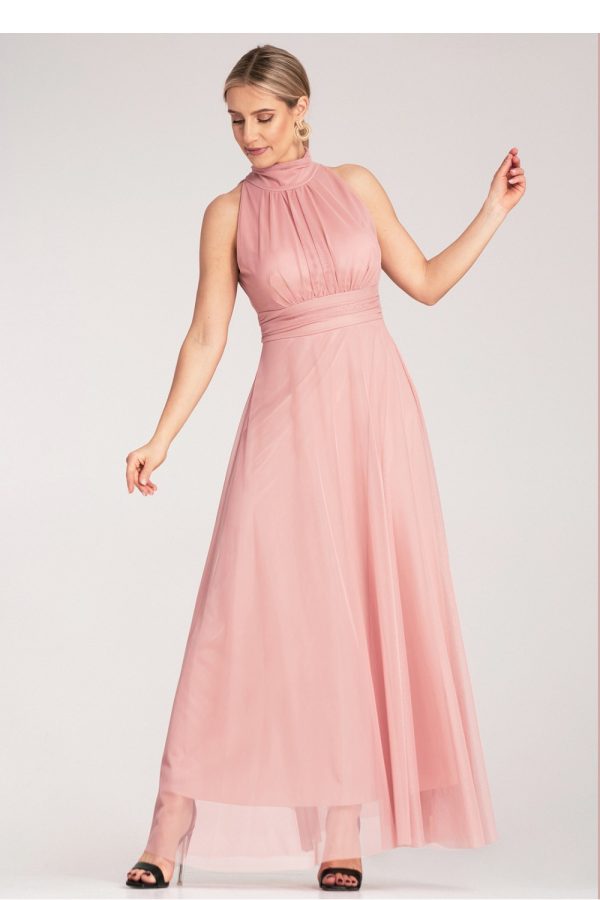 Pink Cocktail Dress in Evening Dresses with Spandex and Polyester