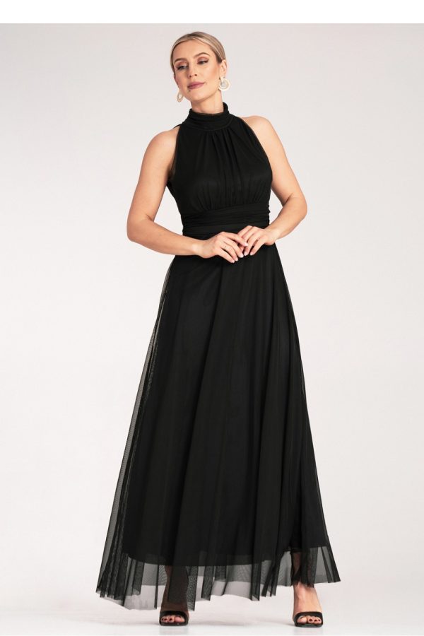 Black Cocktail Dress in Evening Dresses with Spandex and Polyester