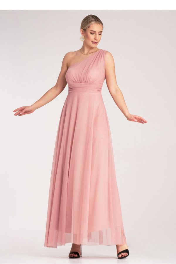 Pink Evening Dress in Evening Dresses with Spandex and Polyester