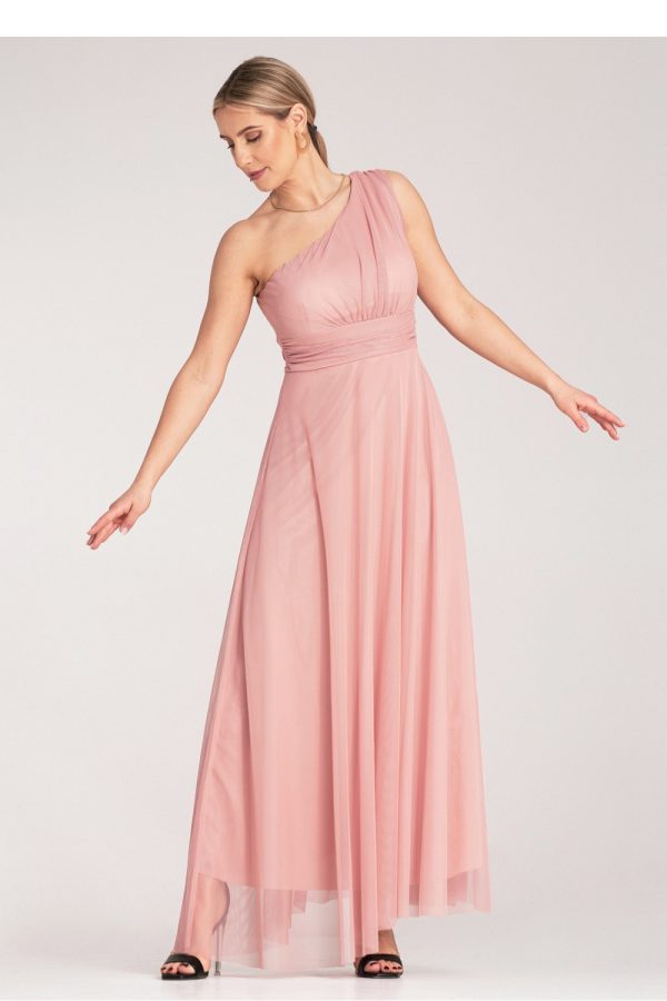 Pink Evening Dress in Evening Dresses with Spandex and Polyester